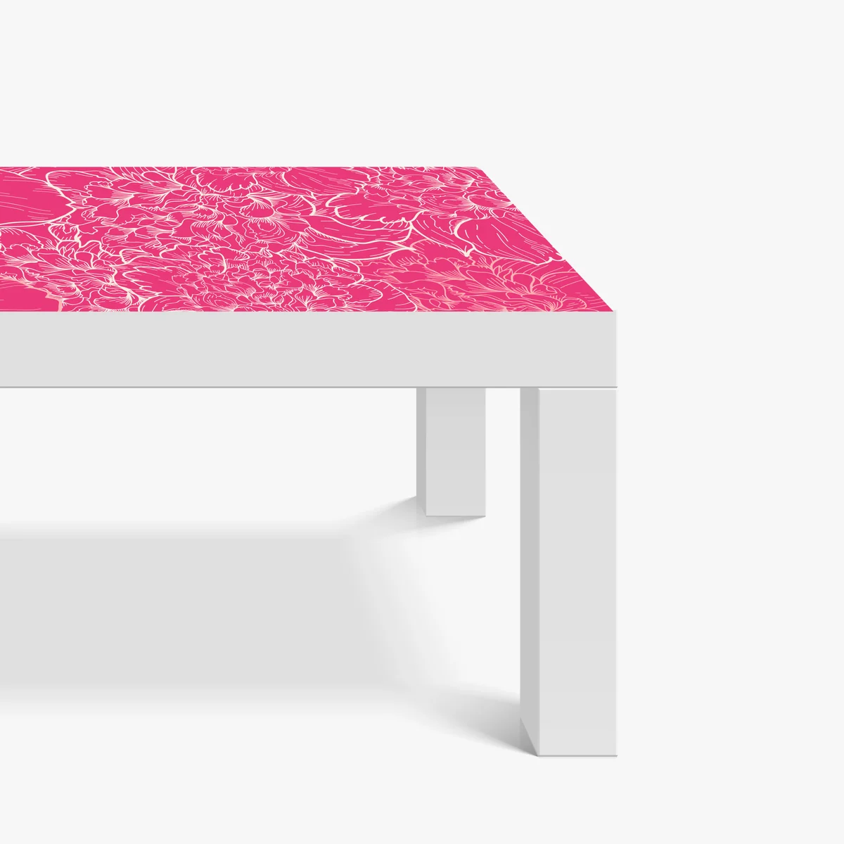 Tischaufkleber und Schreibtischaufkleber leuchtendes rosa pfingstrosenmuster Tischaufkleber und Schreibtischaufkleber leuchtendes rosa pfingstrosenmuster