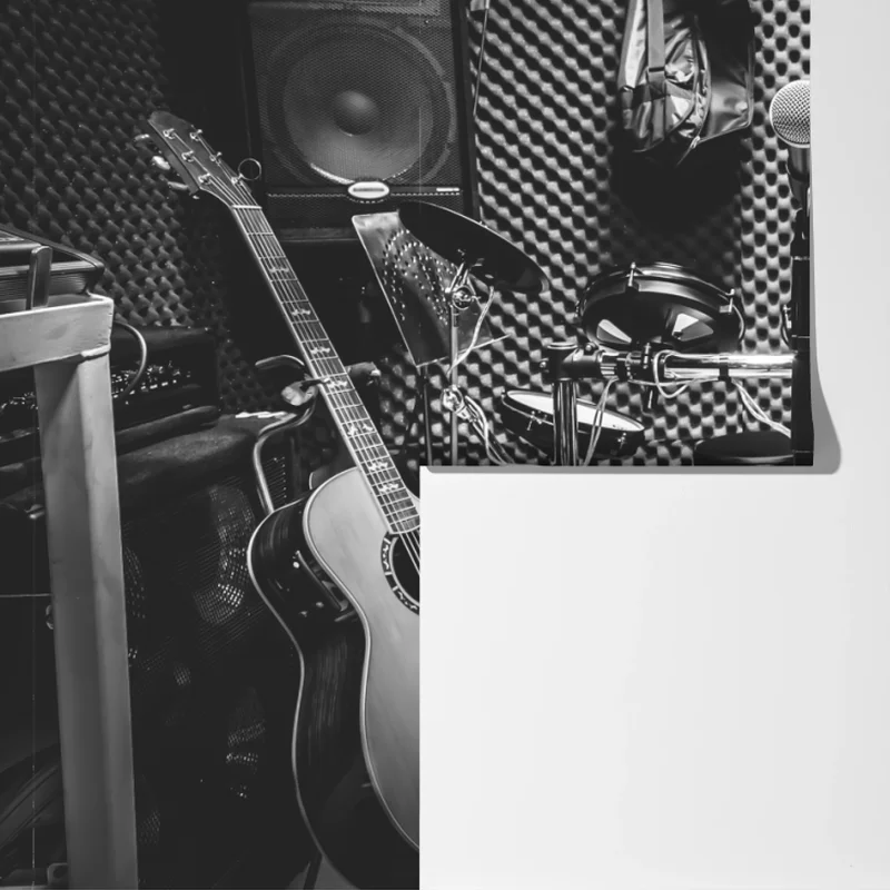Fototapete monochromes musikstudio Fototapete monochromes musikstudio