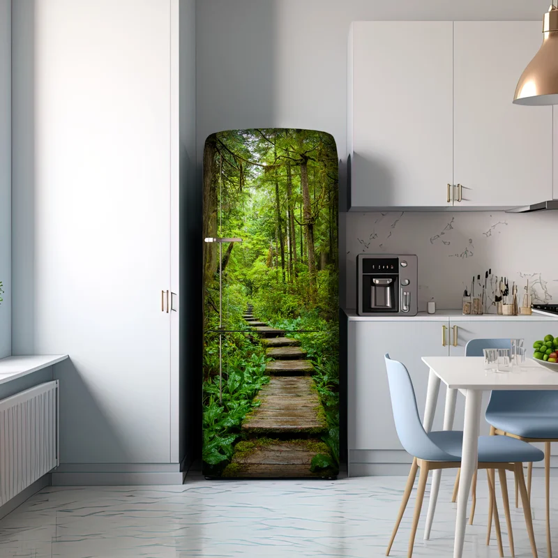 Kühlschrankaufkleber ruhiger waldsteg