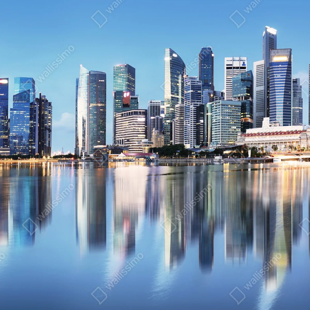 Laptop-Aufkleber moderne stadtskyline gespiegelt im wasser Laptop-Aufkleber moderne stadtskyline gespiegelt im wasser
