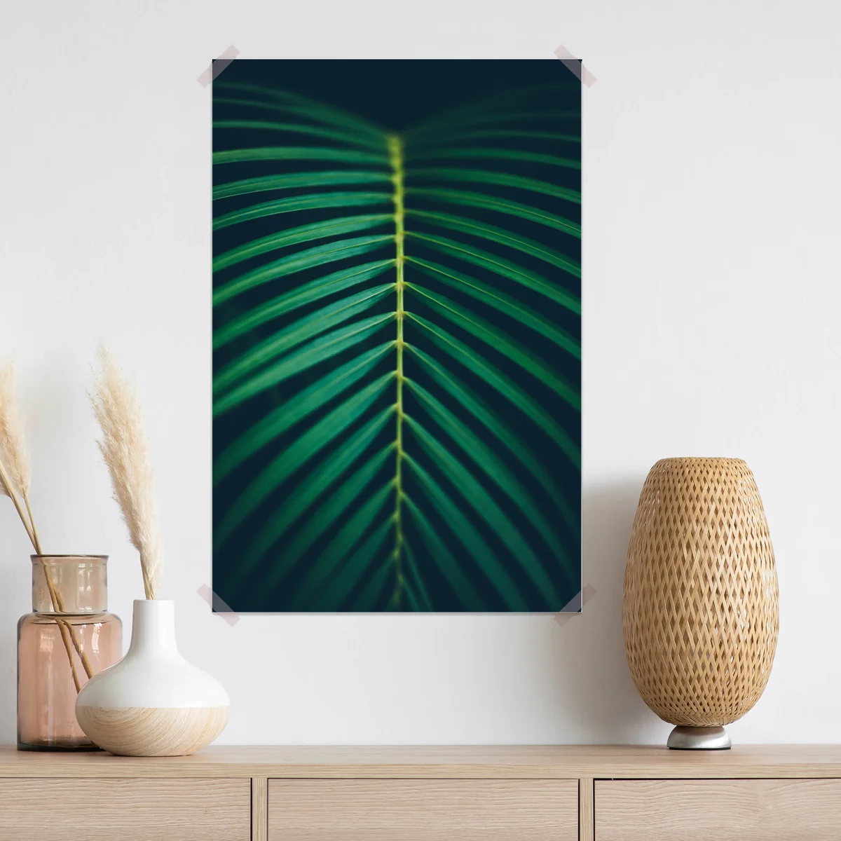 Poster vertikales palmenblatt nahaufnahme Poster vertikales palmenblatt nahaufnahme