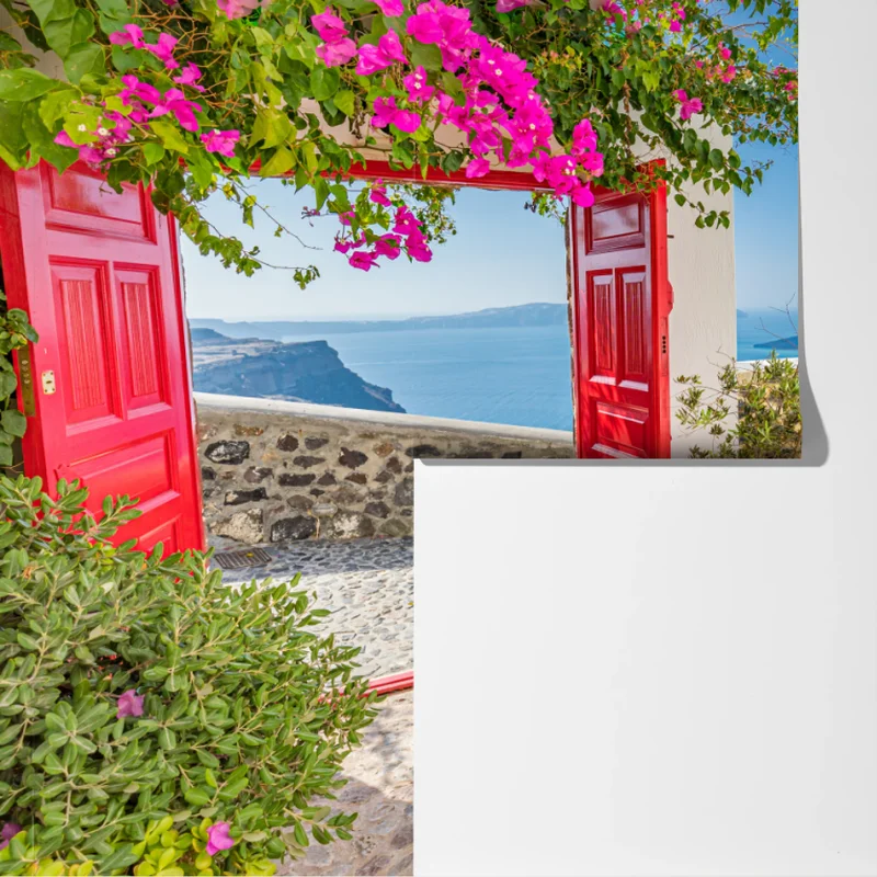 Fototapete sonnenbeschienene mediterrane terrasse mit meerblick Fototapete sonnenbeschienene mediterrane terrasse mit meerblick