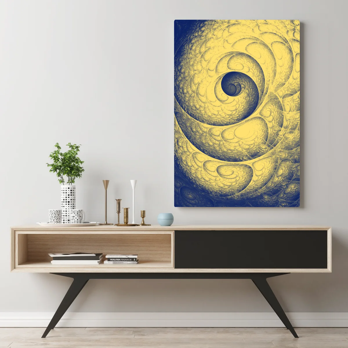 Leinwandbild goldene spiralförmige fraktalstruktur Leinwandbild goldene spiralförmige fraktalstruktur