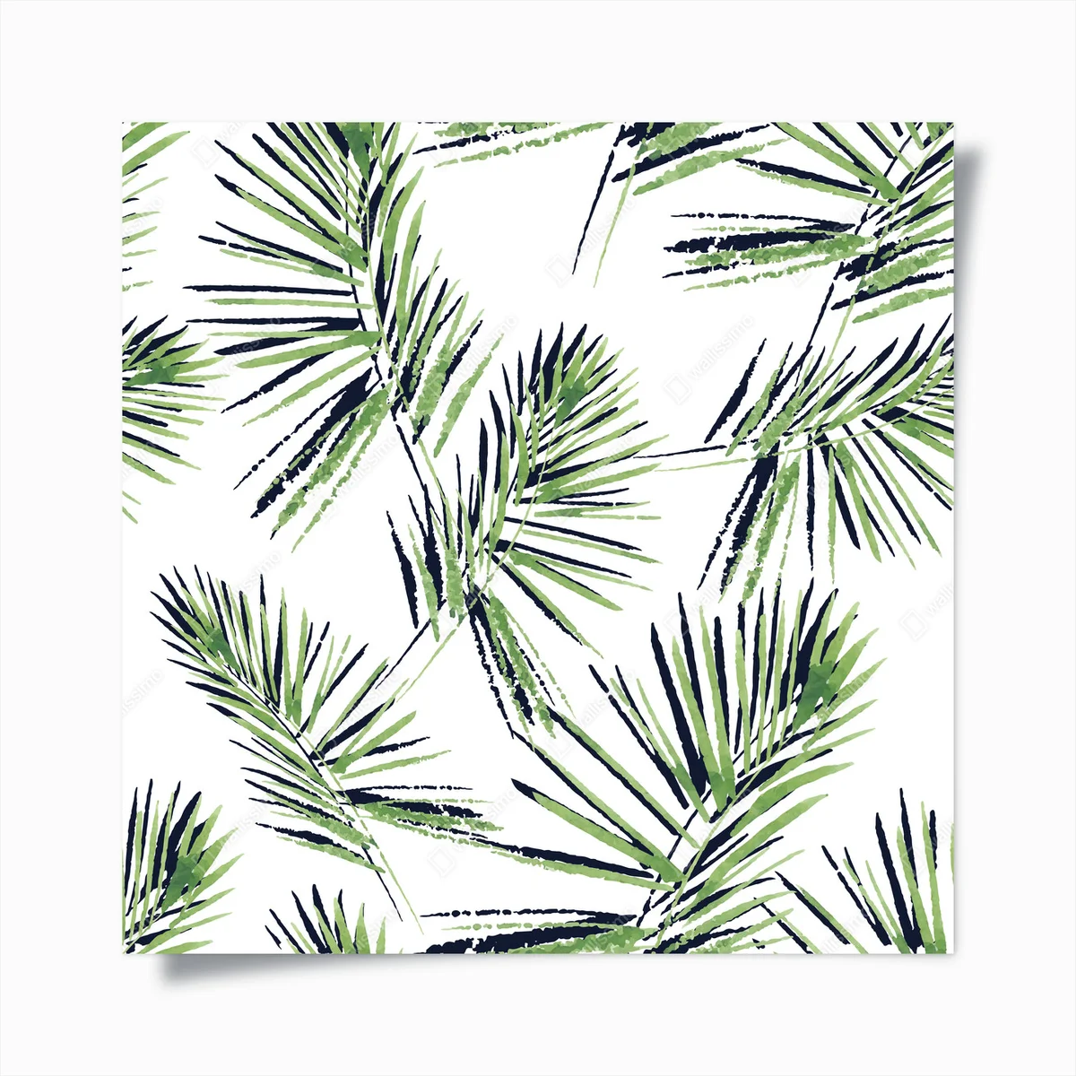 Poster Palmblättermuster. nahtlos, handbemalt, Aquarellmuster. Vektorhintergrund. • Poster bei Wallnifity® Poster Palmblättermuster. nahtlos, handbemalt, Aquarellmuster. Vektorhintergrund. • Poster bei Wallnifity®