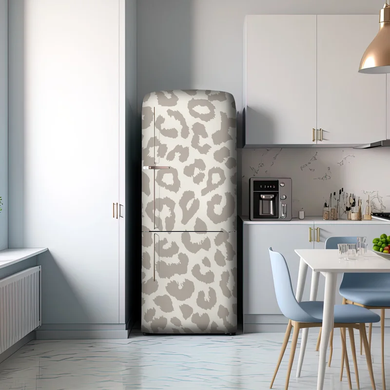 Kühlschrankaufkleber neutrales beiges leopardenmuster