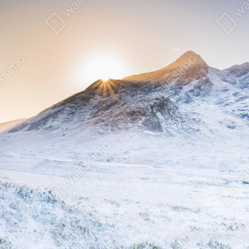 Poster verschneiter sonnenaufgang über Cuillin Hills • Poster bei Wallnifity® Poster verschneiter sonnenaufgang über Cuillin Hills • Poster bei Wallnifity®