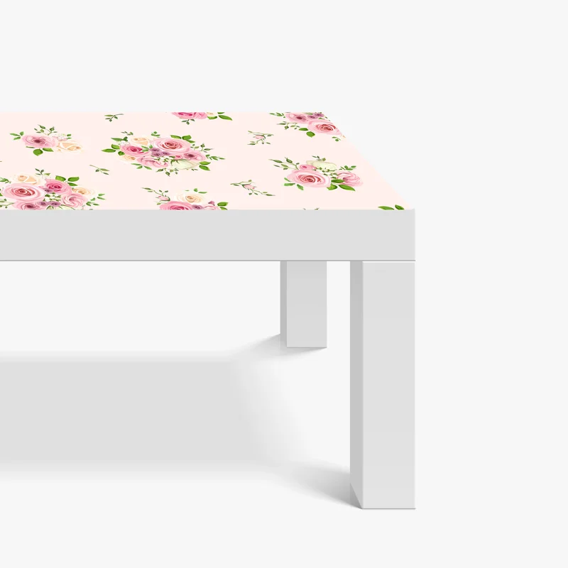 Tischaufkleber und Schreibtischaufkleber zartes rosenmuster in pastellrosa Tischaufkleber und Schreibtischaufkleber zartes rosenmuster in pastellrosa