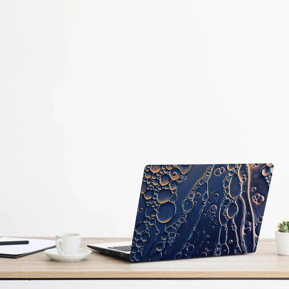 Laptop-Aufkleber blaue und goldene abstrakte blasen Laptop-Aufkleber blaue und goldene abstrakte blasen