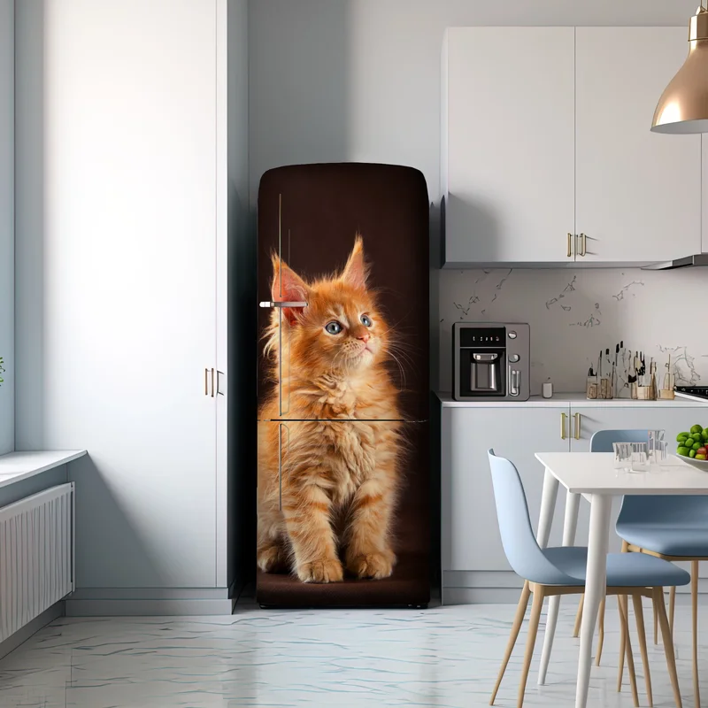 Kühlschrankaufkleber niedliches rotes kätzchenportrait