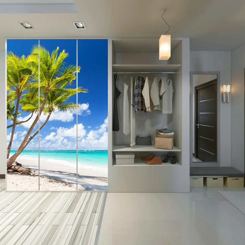 Schrankaufkleber tropischer palmstrand in Punta Cana