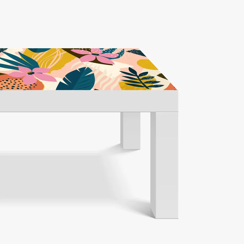Tischaufkleber und Schreibtischaufkleber tropisches abstraktes blumenmotiv