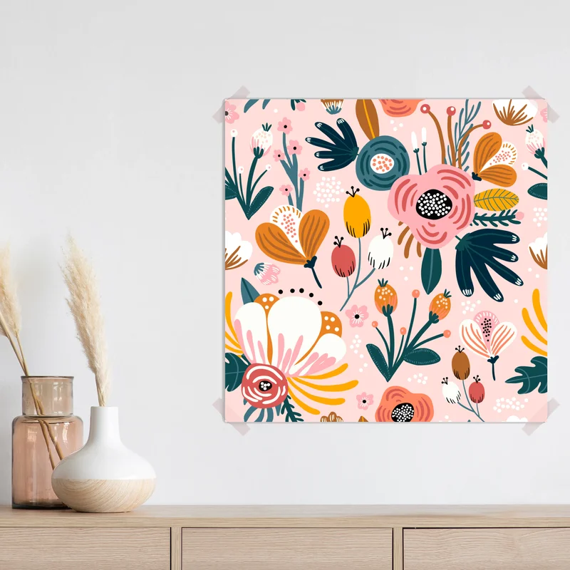 Poster verspieltes pastell-blumenmuster • Poster bei Wallnifity® Poster verspieltes pastell-blumenmuster • Poster bei Wallnifity®