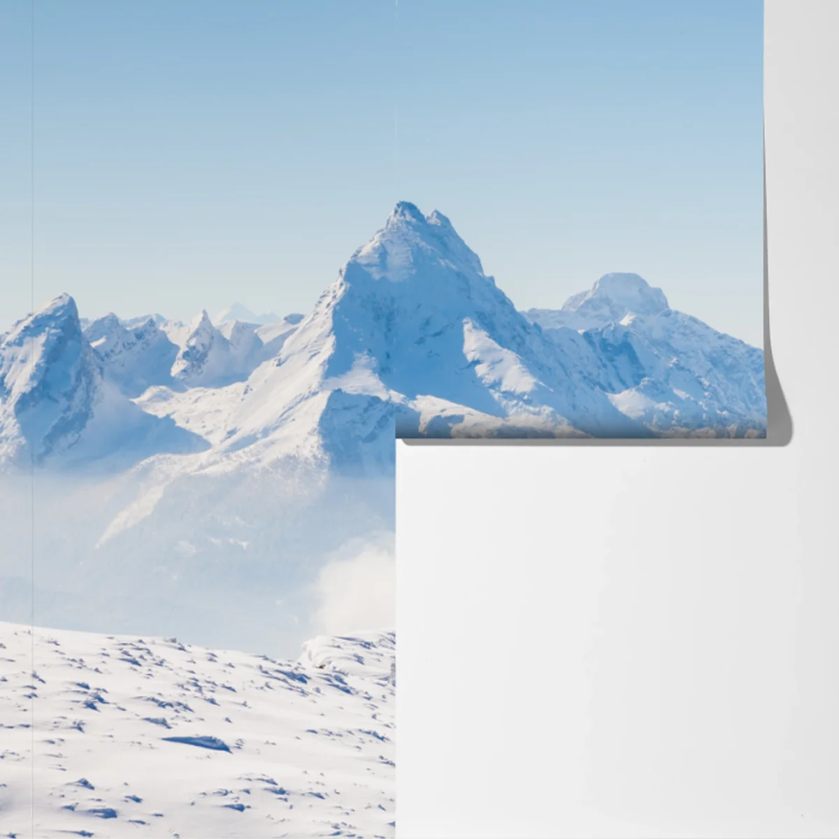 Fototapeta spokojna panorama zaśnieżonych gór Fototapeta spokojna panorama zaśnieżonych gór