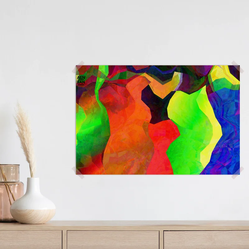 Poster leuchtende geometrische abstraktion • Poster bei Wallnifity® Poster leuchtende geometrische abstraktion • Poster bei Wallnifity®