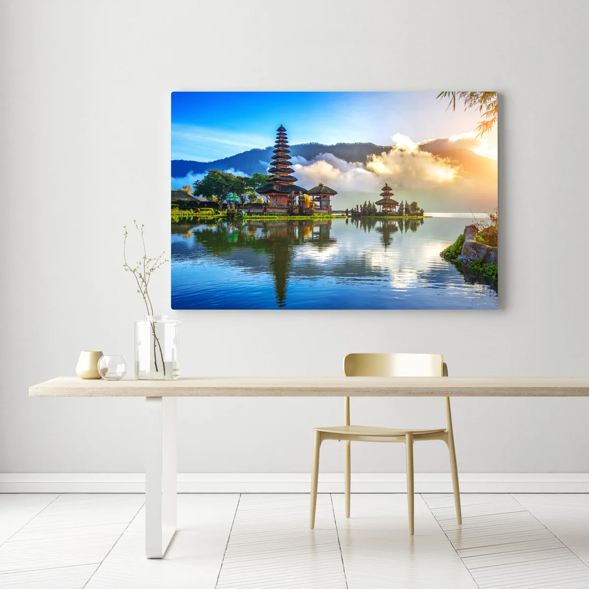 Leinwandbild Pura Ulun Danu Bratan bei sonnenaufgang Leinwandbild Pura Ulun Danu Bratan bei sonnenaufgang