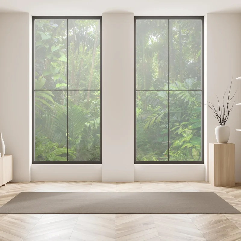 Naklejka na okno bujna tropikalna dżungla