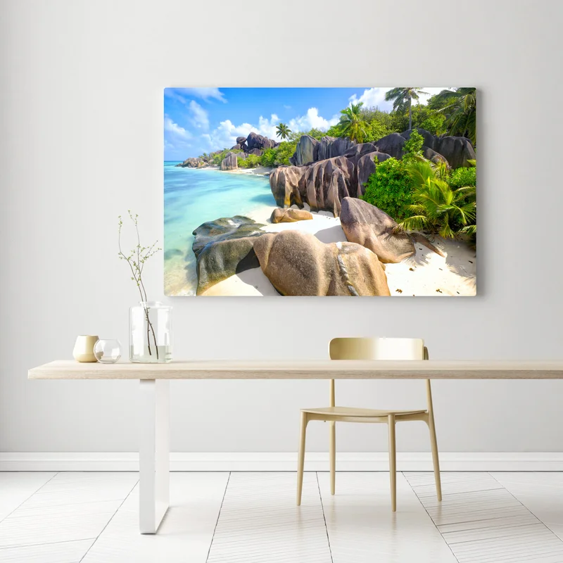 Leinwandbild Anse Source d'Argent, La Digue türkisfarbener strand Leinwandbild Anse Source d'Argent, La Digue türkisfarbener strand