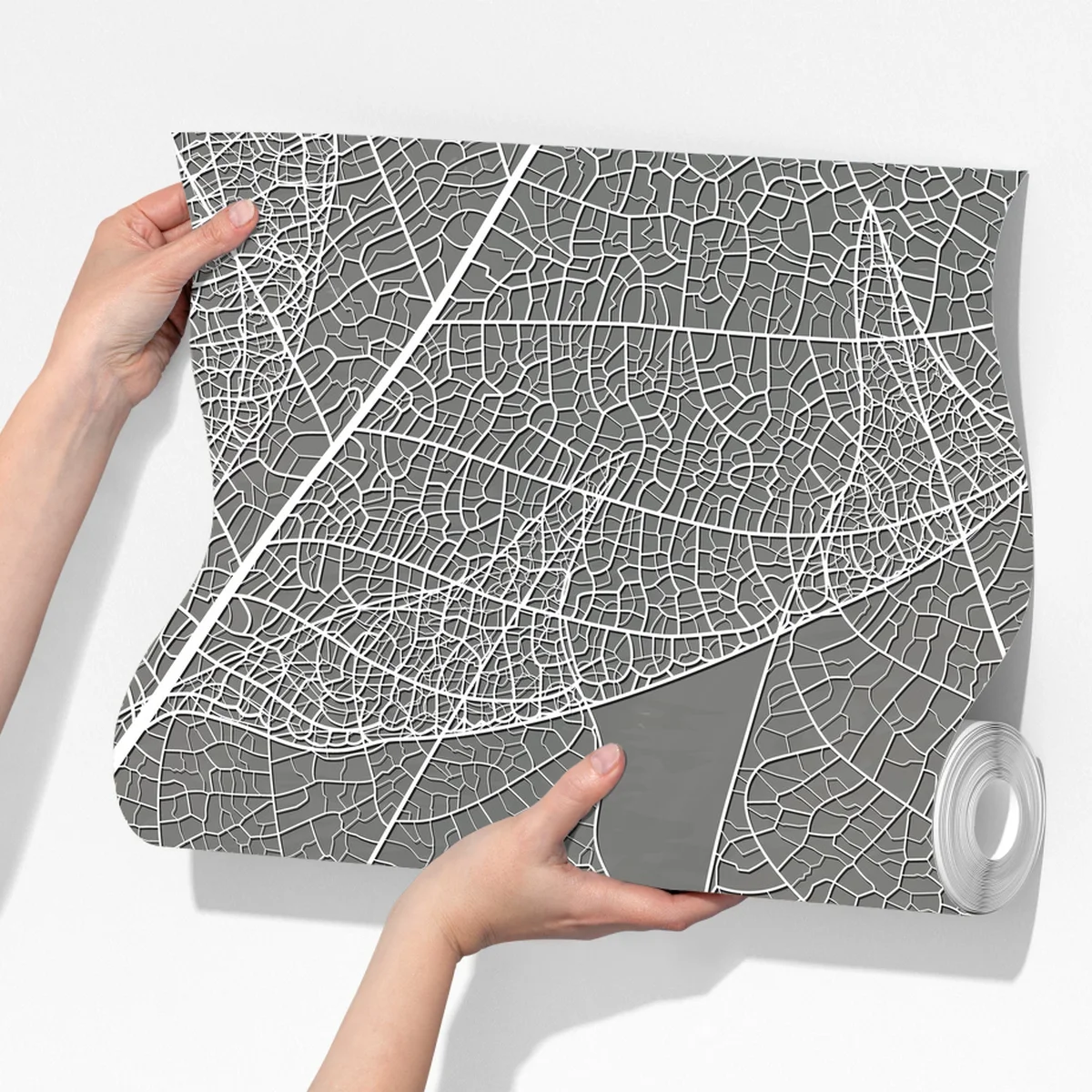 Fototapeta delikatny wzór liści w odcieniach szarości Fototapeta delikatny wzór liści w odcieniach szarości