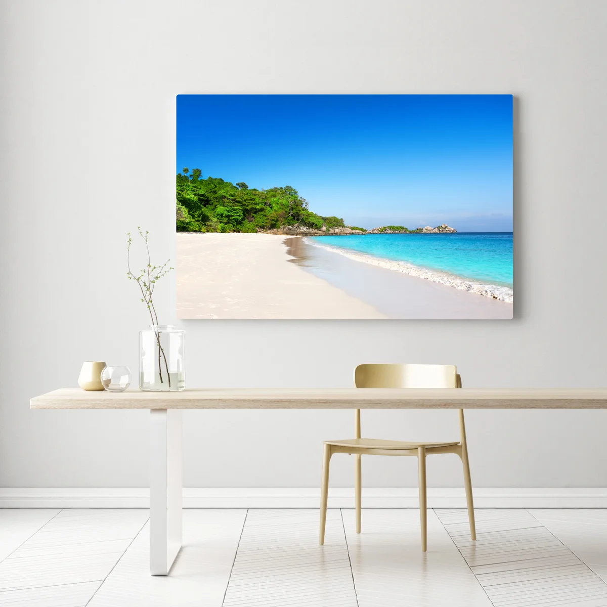 Leinwandbild tropischer strand mit weißem sand Leinwandbild tropischer strand mit weißem sand