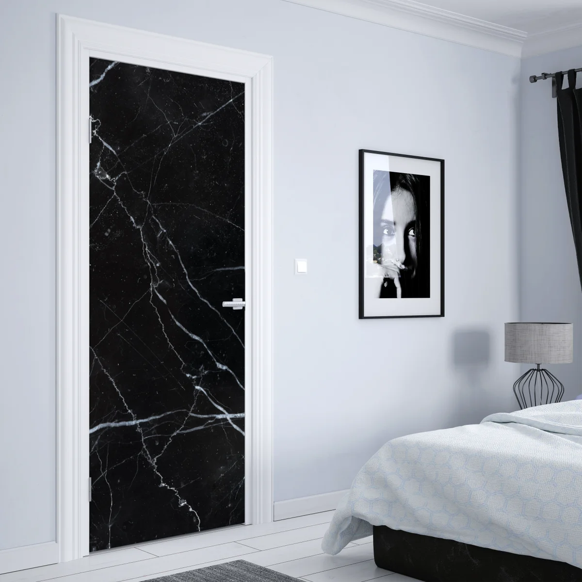 Türaufkleber schwarze marquina marmorstruktur für moderne interieur Türaufkleber schwarze marquina marmorstruktur für moderne interieur