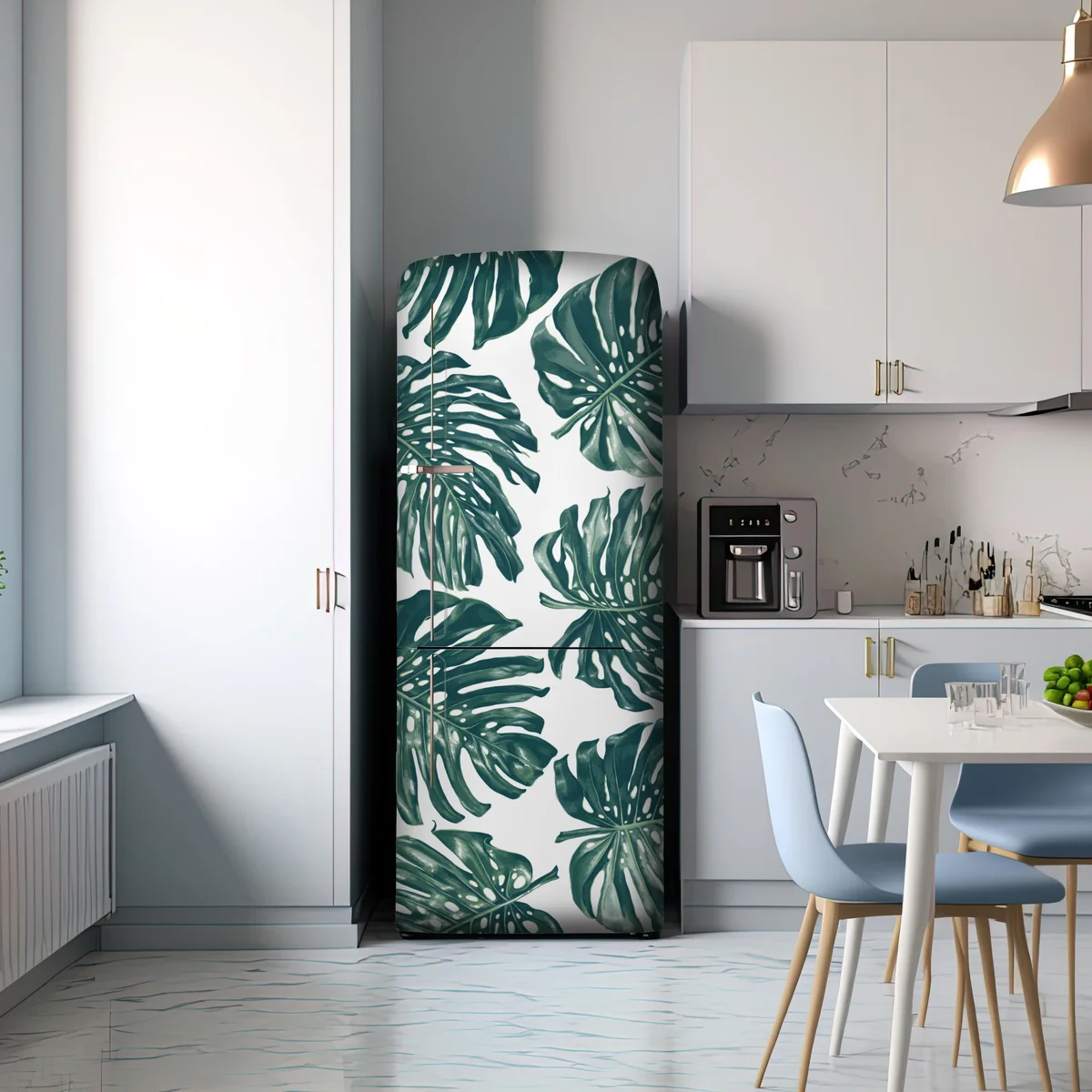 Kühlschrankaufkleber monstera blatt botanisches muster Kühlschrankaufkleber monstera blatt botanisches muster