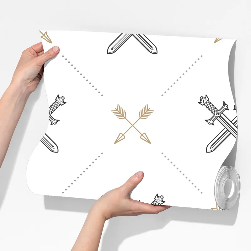 Fototapeta wzór z połączonymi mieczami i strzałami Fototapeta wzór z połączonymi mieczami i strzałami