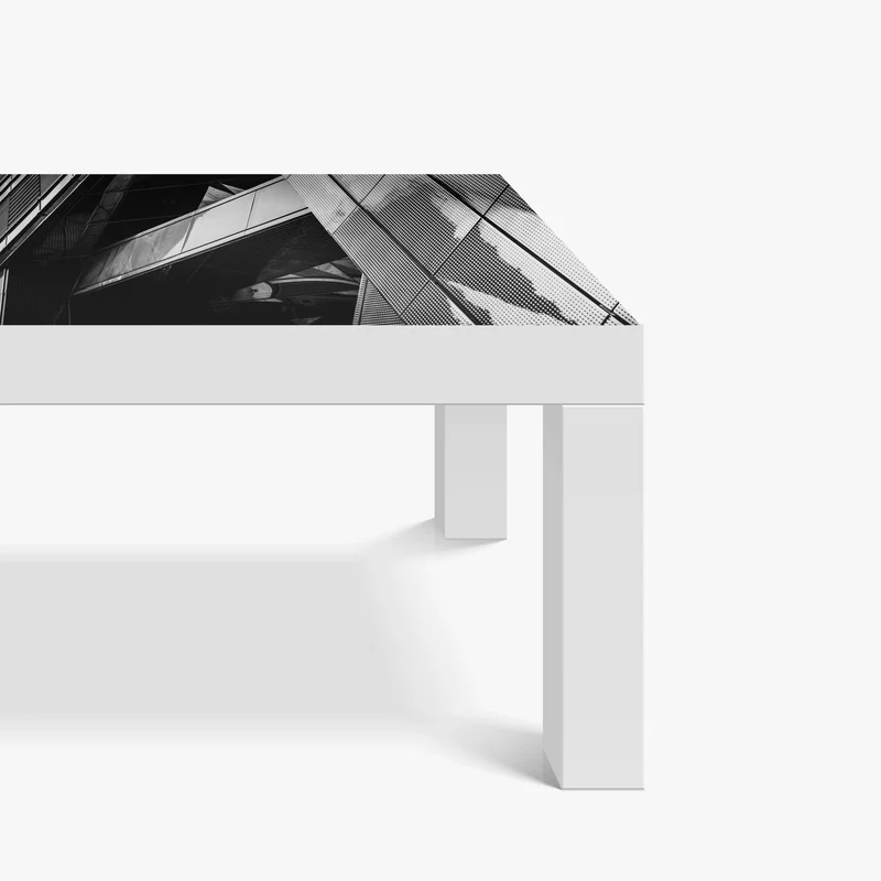 Tischaufkleber und Schreibtischaufkleber geometrische moderne fassade in schwarzweiß