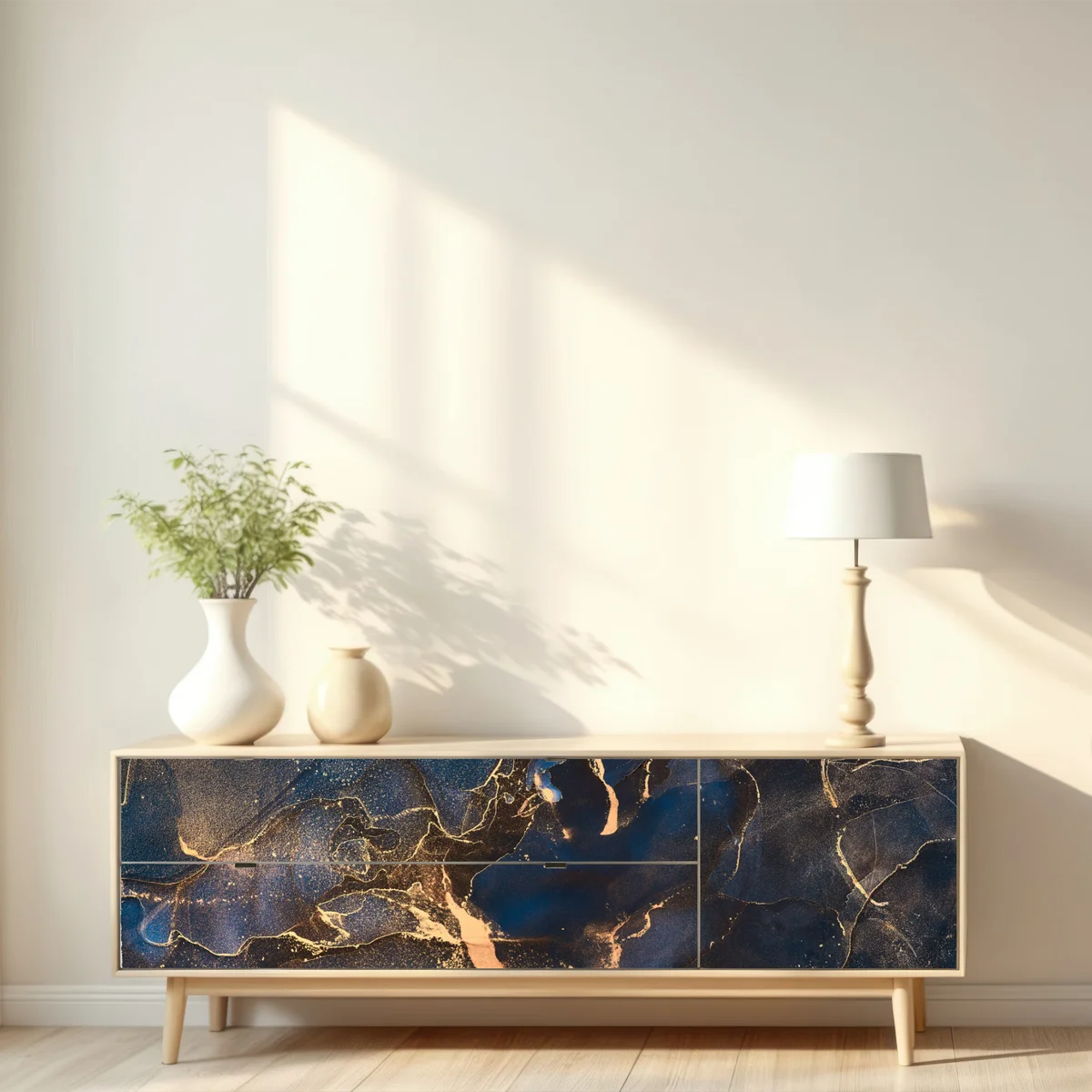 Repositionierbarer Aufkleber nachtmarmor mit goldenen adern Repositionierbarer Aufkleber nachtmarmor mit goldenen adern