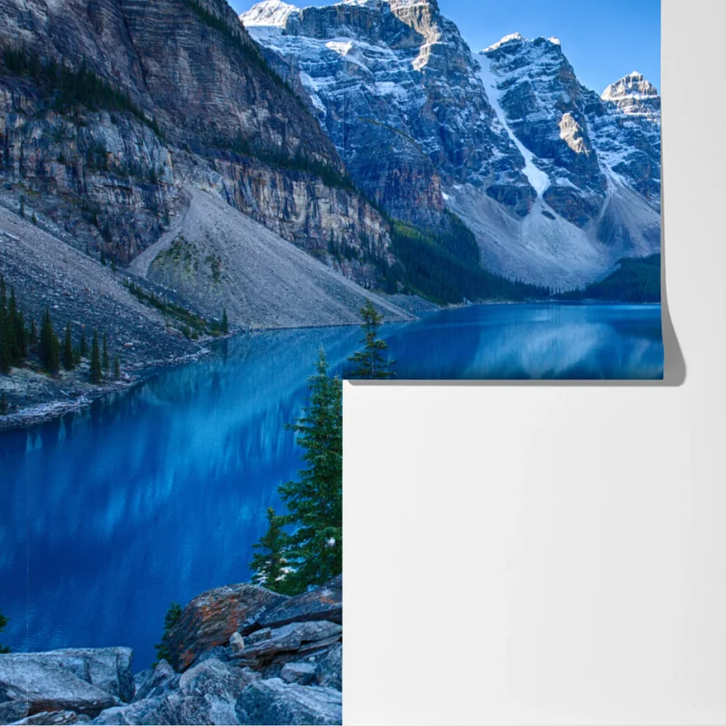 Fototapeta spokojne jezioro górskie z odbiciem Fototapeta spokojne jezioro górskie z odbiciem