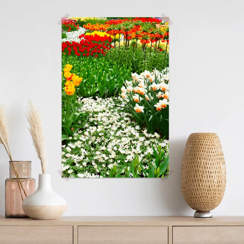 Poster lebendiger frühlingsblumengarten Poster lebendiger frühlingsblumengarten