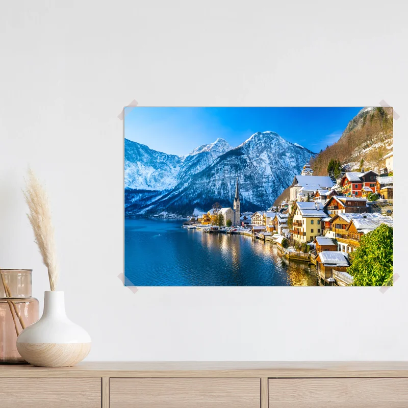 Poster winterruhe in Hallstatt — alpendorf am see Poster winterruhe in Hallstatt — alpendorf am see