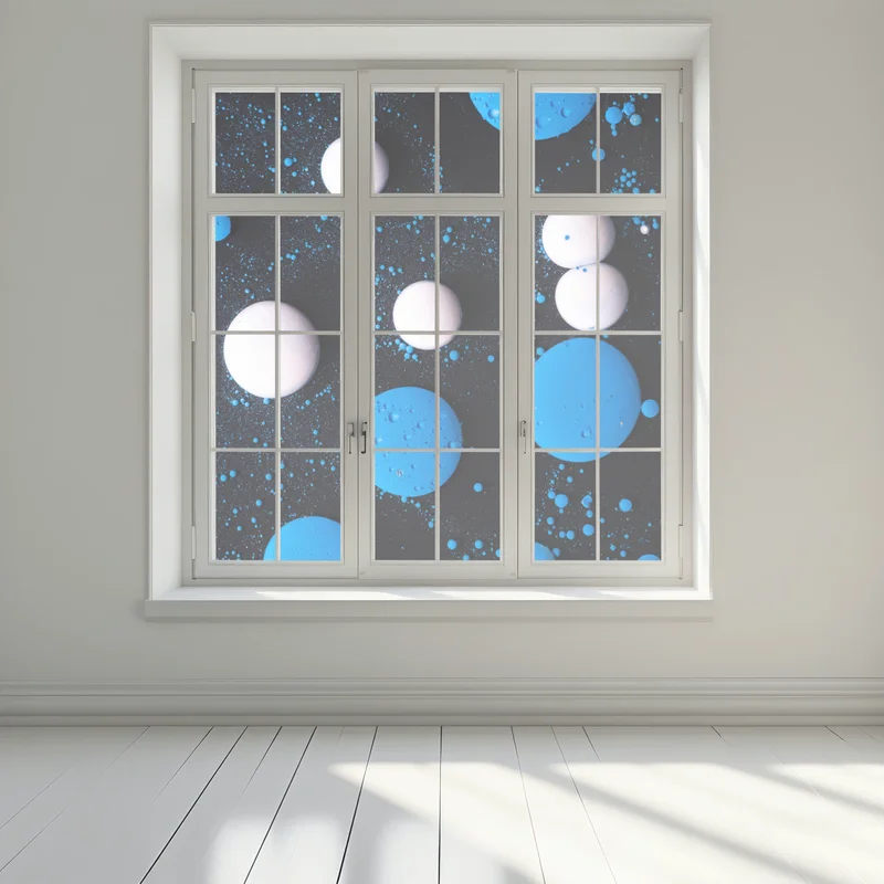 Fensteraufkleber blaues marmor flüssigmuster