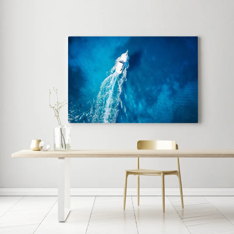 Leinwandbild jacht über dem kristallblauen ozean Leinwandbild jacht über dem kristallblauen ozean