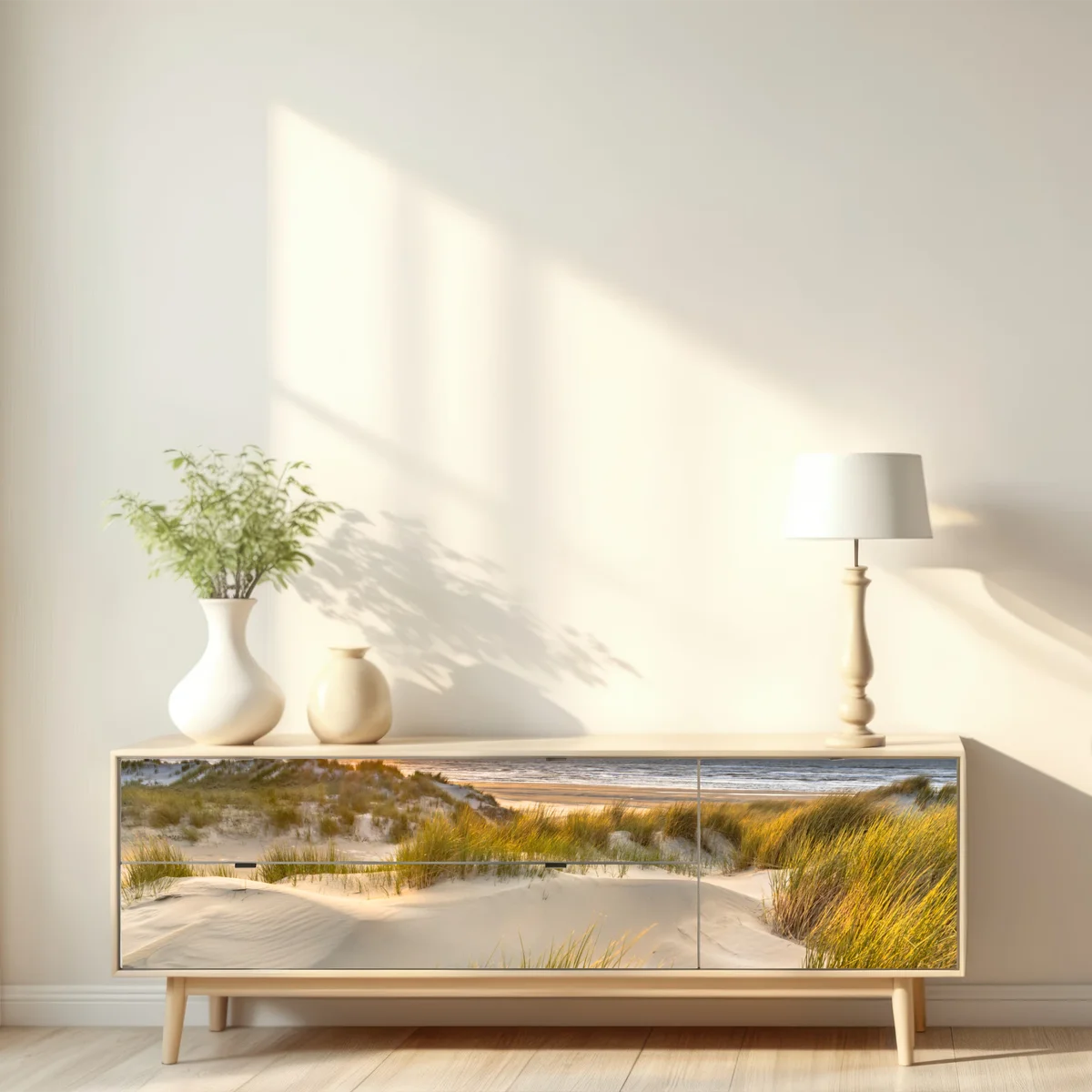 Repositionierbarer Aufkleber sonnenuntergang über den dünen von Ameland Repositionierbarer Aufkleber sonnenuntergang über den dünen von Ameland