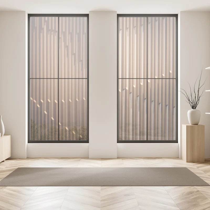 Naklejka na okno ciepły wzór drewnianych lameli na ścianę Naklejka na okno ciepły wzór drewnianych lameli na ścianę