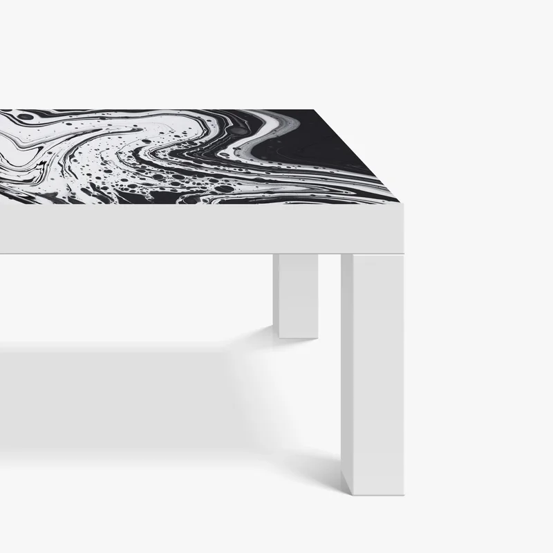 Tischaufkleber und Schreibtischaufkleber schwarz-weißes marmormuster
