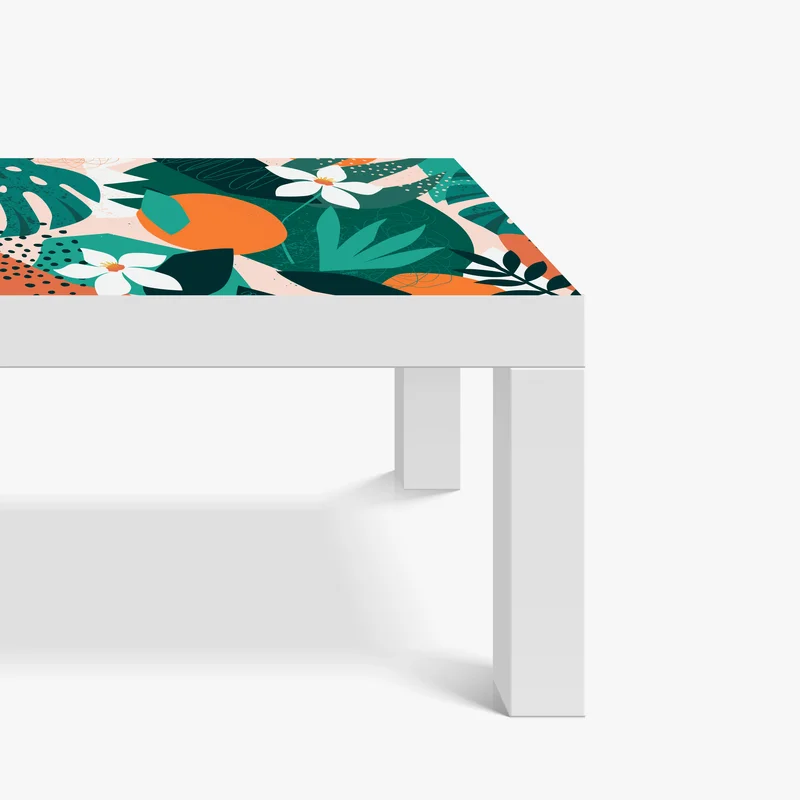 Tischaufkleber und Schreibtischaufkleber tropische blätter und zitrus illustration Tischaufkleber und Schreibtischaufkleber tropische blätter und zitrus illustration