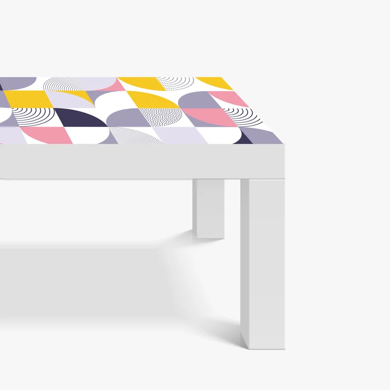 Tischaufkleber und Schreibtischaufkleber pastellfarbenes geometrisches muster mit halbkreisen