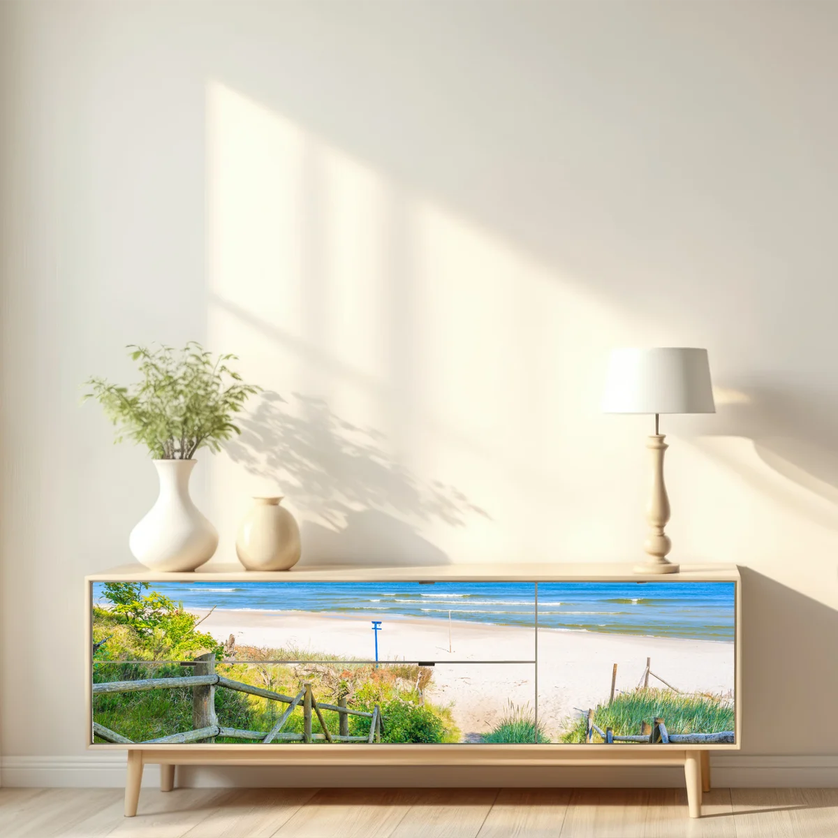 Repositionierbarer Aufkleber weg zum strand der Ostsee Repositionierbarer Aufkleber weg zum strand der Ostsee