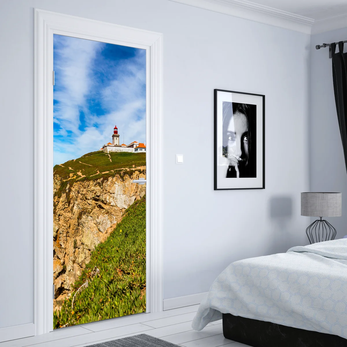 Türaufkleber leuchtturm auf den klippen von Cabo da Roca Türaufkleber leuchtturm auf den klippen von Cabo da Roca