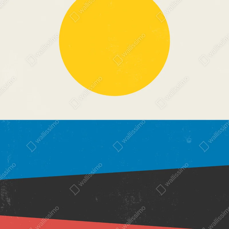 Poster gelbe sonne geometrische komposition • Poster bei Wallnifity® Poster gelbe sonne geometrische komposition • Poster bei Wallnifity®