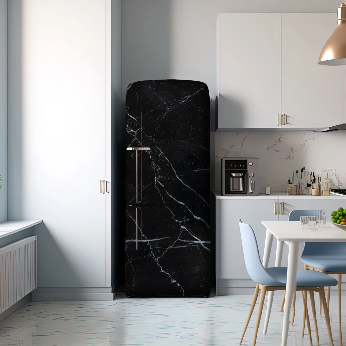 Kühlschrankaufkleber schwarze marquina marmorstruktur für moderne interieur Kühlschrankaufkleber schwarze marquina marmorstruktur für moderne interieur