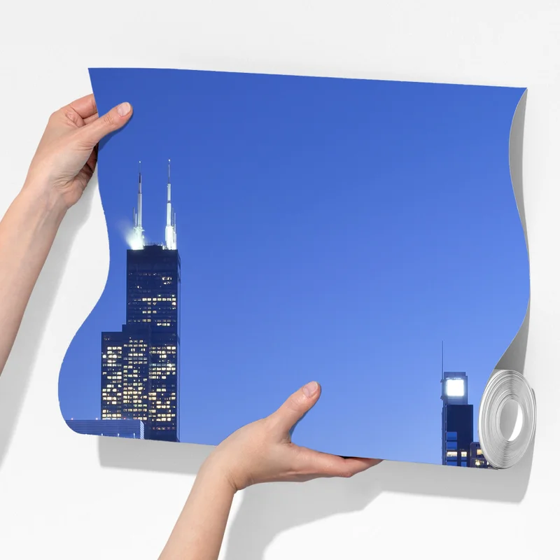 Fototapeta widok na panoramę Chicago o zmierzchu Fototapeta widok na panoramę Chicago o zmierzchu