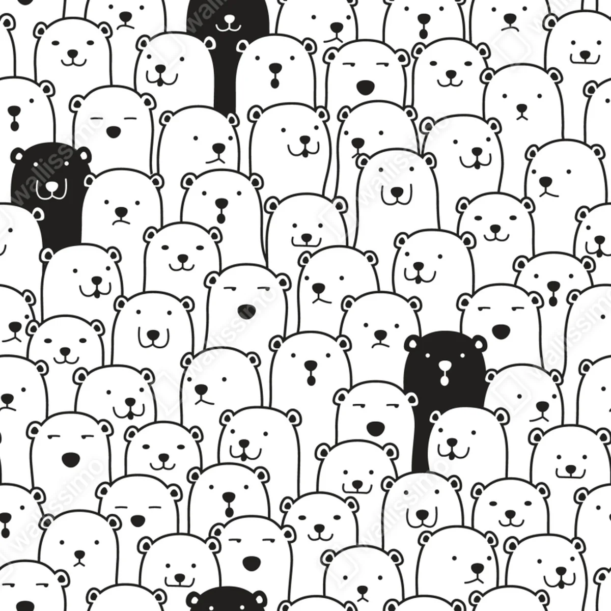 Fototapeta uroczy wzór z misiami Fototapeta uroczy wzór z misiami