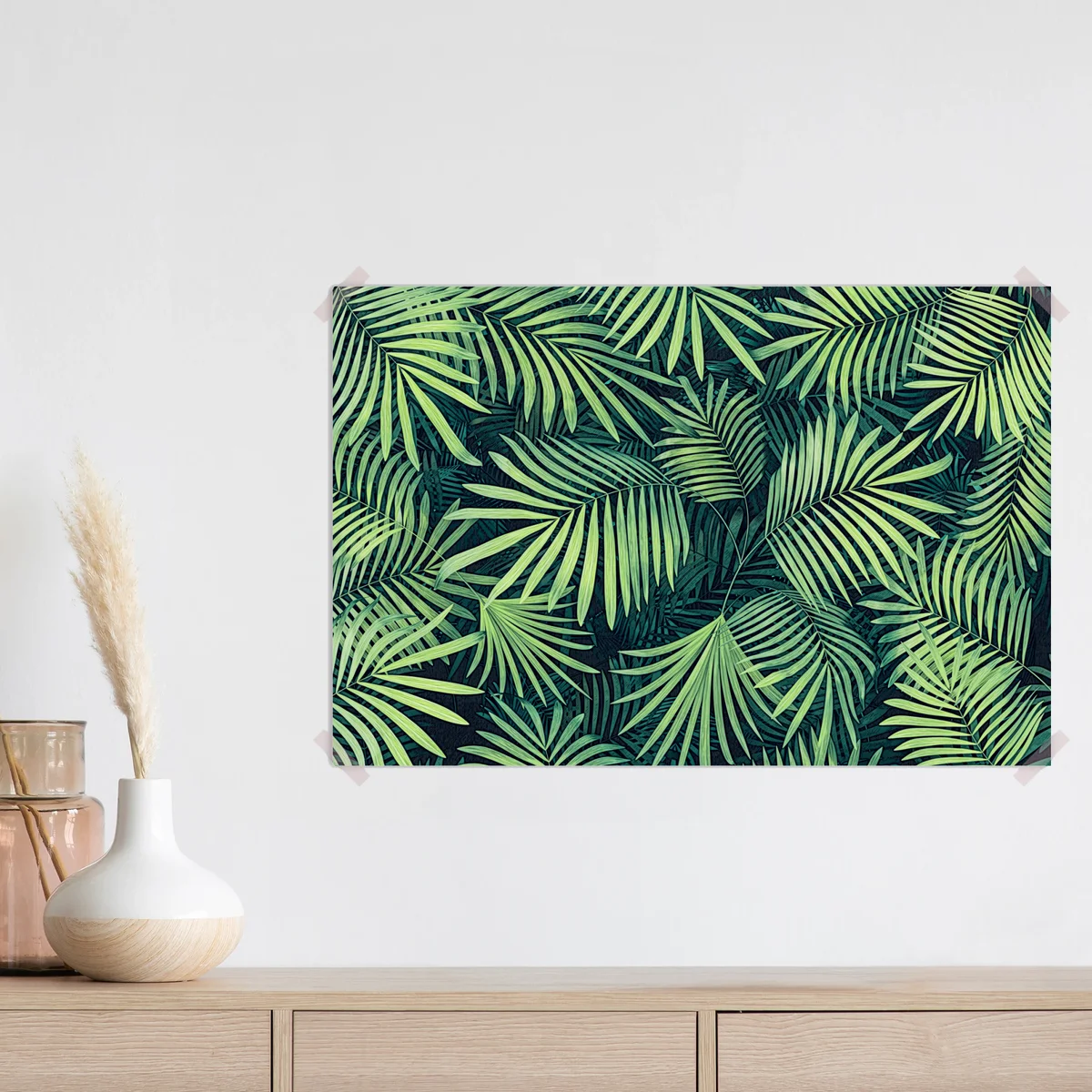Poster üppiges tropisches palmenblättermuster • Poster bei Wallnifity® Poster üppiges tropisches palmenblättermuster • Poster bei Wallnifity®