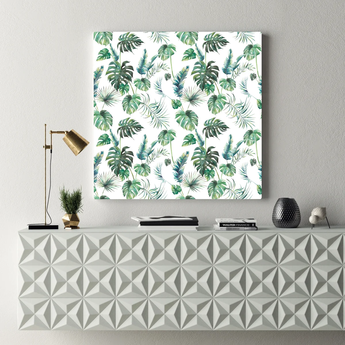 Leinwandbild aquarell tropische blätter muster • Leinwandbilder bei Wallnifity® Leinwandbild aquarell tropische blätter muster • Leinwandbilder bei Wallnifity®