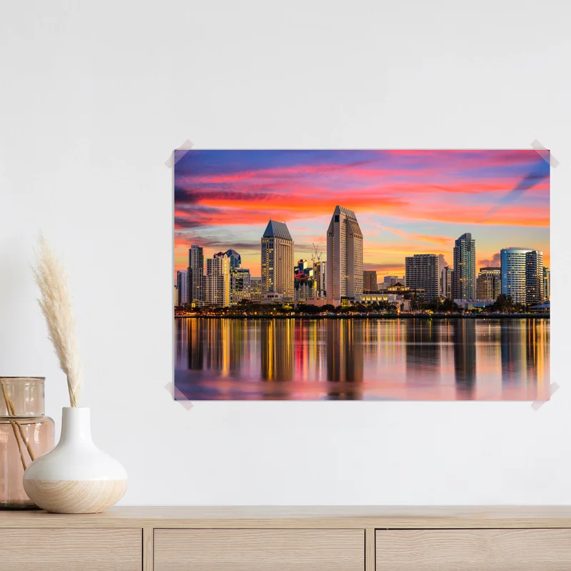 Poster San Diego skyline bei sonnenuntergang Poster San Diego skyline bei sonnenuntergang