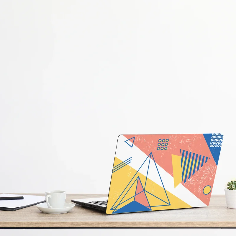 Naklejka na laptopa pastelowa kompozycja geometryczna