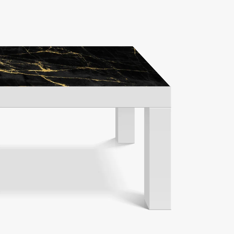 Tischaufkleber und Schreibtischaufkleber schwarzer marmor mit goldenen adern