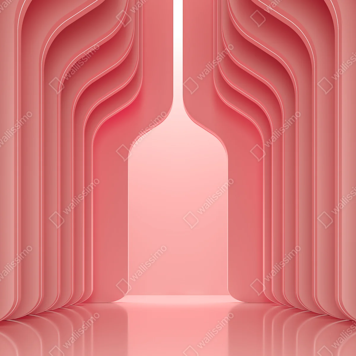 Fensteraufkleber zeitgenössisches korallenrosa architekturmotiv Fensteraufkleber zeitgenössisches korallenrosa architekturmotiv